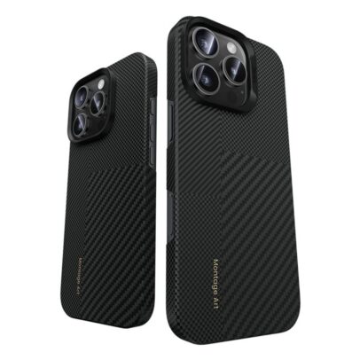 BENKS Magnetic Case, Built with Dupont Kevlar 600D Aramid Fiber [Compatible with Magnet], [Military Grade Drop Protection] Anti-Scratch Non-Slip Shockproof Cover Black (iPhone 16 Pro Max, Montage)