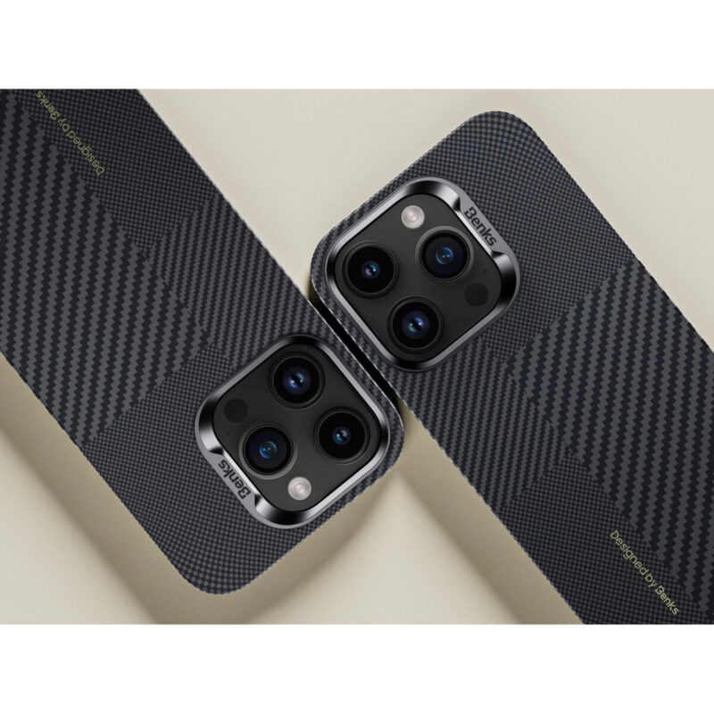 BENKS Magnetic Case, Built with Dupont Kevlar 600D Aramid Fiber [Compatible with Magnet], [Military Grade Drop Protection] Anti-Scratch Non-Slip Shockproof Cover Black (iPhone 16 Pro, Montage) - Image 6