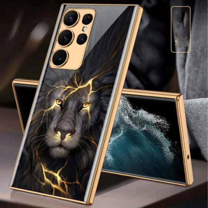 TIJAS Deer & Lion Electroplated Case for Samsung Galaxy S24 Ultra Premium Luxury Protective Back Case Cover for Samsung Galaxy S24 Ultra (Lion) - Image 5