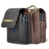 TIJAS for Samsung Galaxy Z Flip 5/4/3/1 5G Pouch Belt Clip Leather Case Flip Cover for Galaxy Z Flip 5, Flip 4 Flip 3 & Flip 1 Waist Bag Phone Case (Black) - Image 2