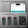 BENKS Magnetic Case, Built with Dupont Kevlar 600D Aramid Fiber [Compatible with Magnet], [Military Grade Drop Protection] Anti-Scratch Non-Slip Shockproof Cover Black (iPhone 15 Pro Side Line) - Image 4