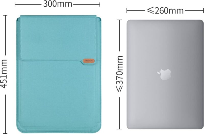 Nillkin Laptop Sleeve Bag Compatible with 14-15.6 inch 3 in 1【Laptop Stand,Mouse pad】 MacBook Pro Sleeve case MacBook Air Notebook Computer PU Leather Super Padded Bag Waterproof Protective Case - Green - Image 4