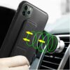 TIJAS Multi-Functional Kickstand Car Support Wrist Strap Protective Case Cover for (iPhone 11 Pro Max Black) - Image 3