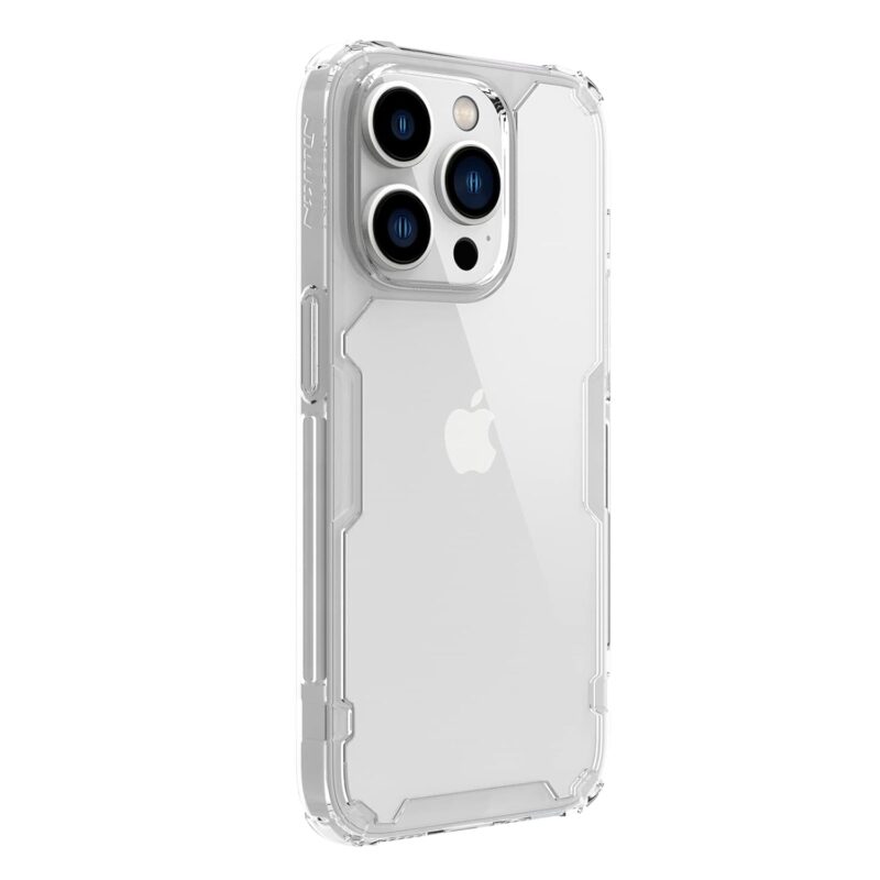 Nillkin Case for Apple iPhone 14 Pro Max (6.7" Inch) Nature TPU Pro Border + PC Back & Impact Resist Edges Soft Flexible White Color - Image 4